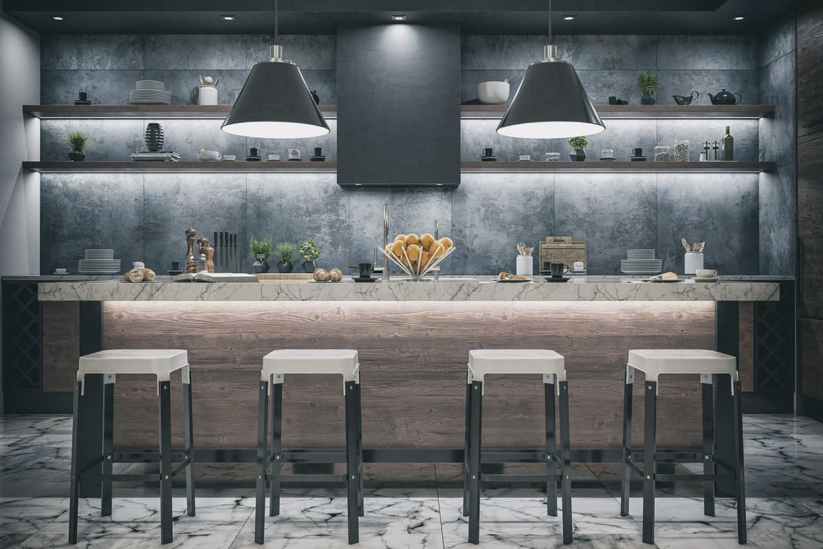 kuchnia z kamiennym blatem