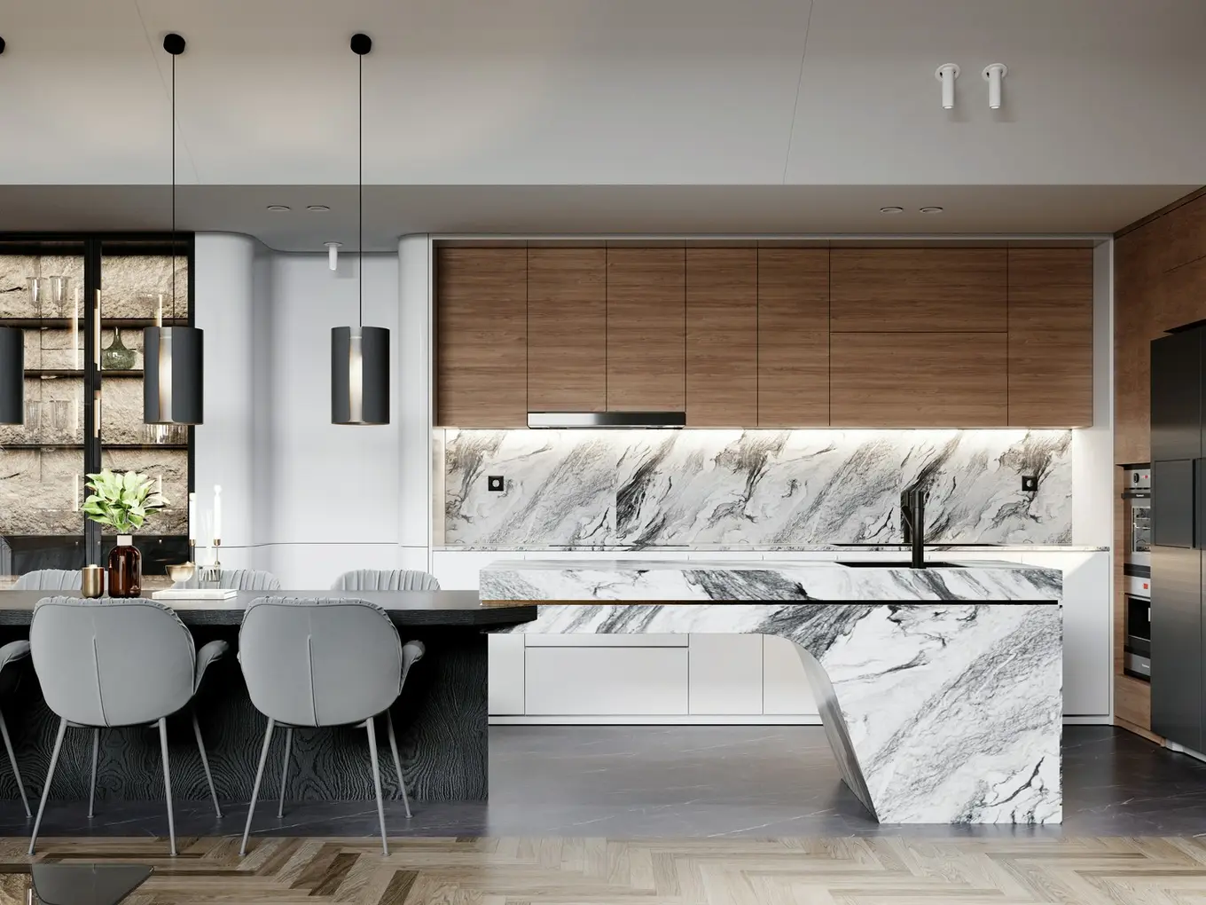 kamień naturalny w kuchni